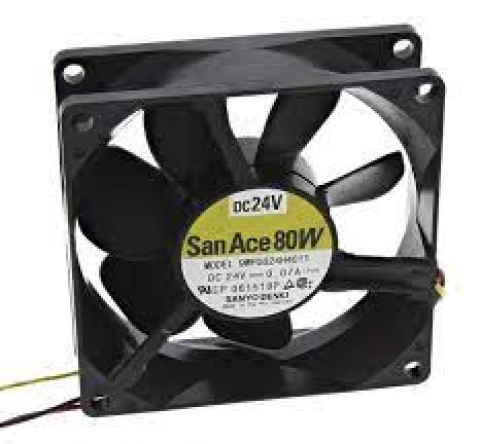 9WP0824H4011FAN 80X25MM 24VDC IP68 RBLS TACH | Sanyo Denki | Вентилятор