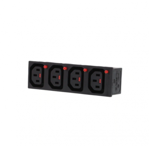 C13-4 TIER-LOCKING OUTLET
4 TIER C13 LOCKABLE OUTLET SOCKE | Schaffner | Модуль